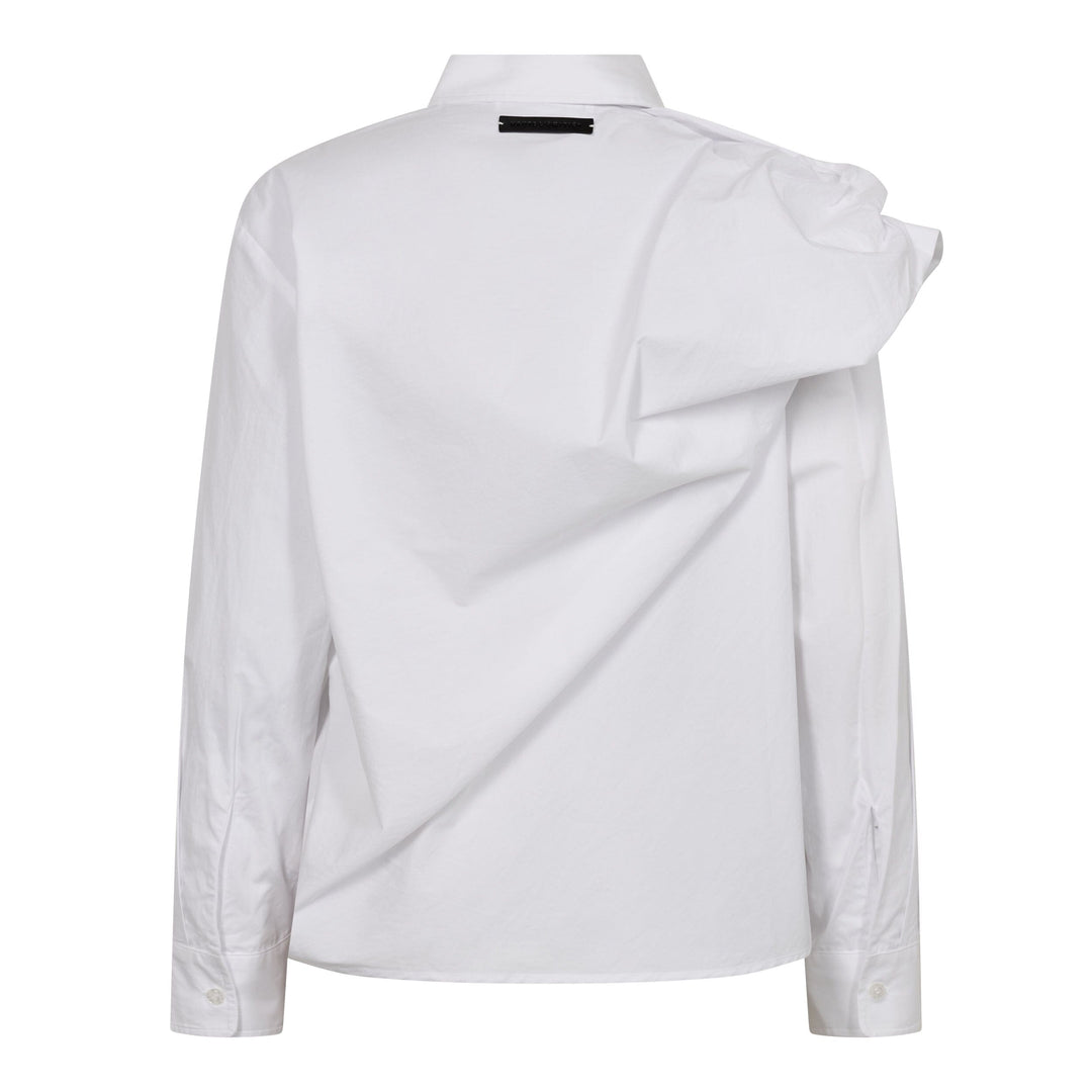Haute L'Amitié - Cosmopolitan Drape Shirt Hl10904 - White Skjorter 