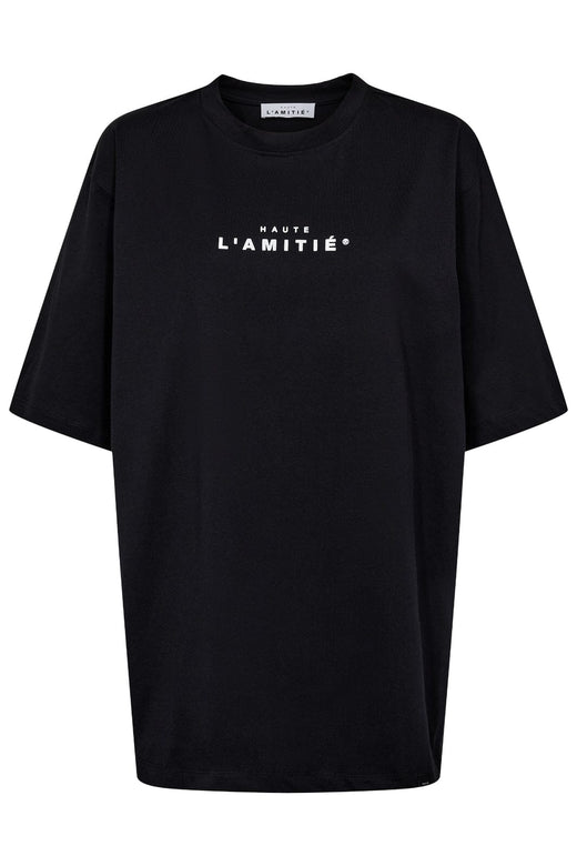Haute L'Amitié - Crew Rub Print Tee HL10385 - Black T-shirts 