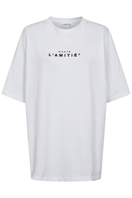 Haute L'Amitié - Crew Rub Print Tee HL10385 - White T-shirts 