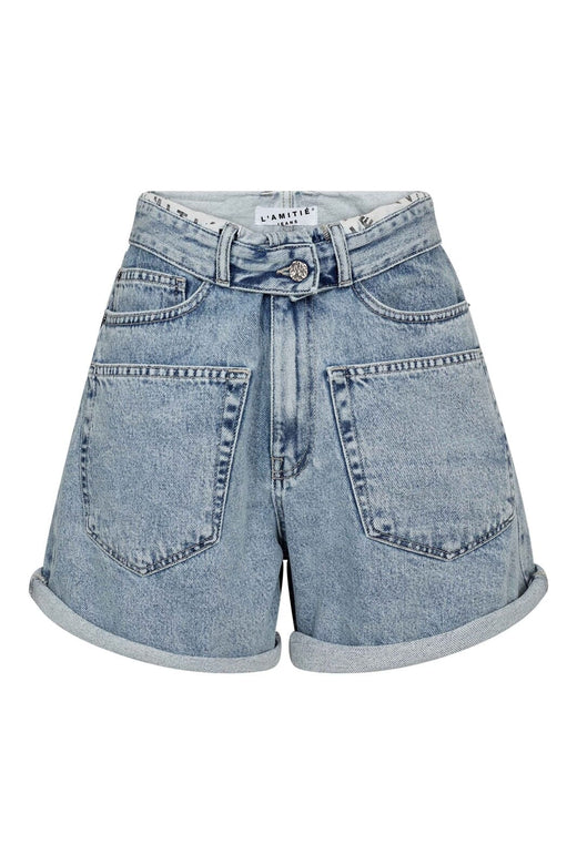 Haute L'Amitié - Flip Waist Shorts HL10613 - Bleached Denim