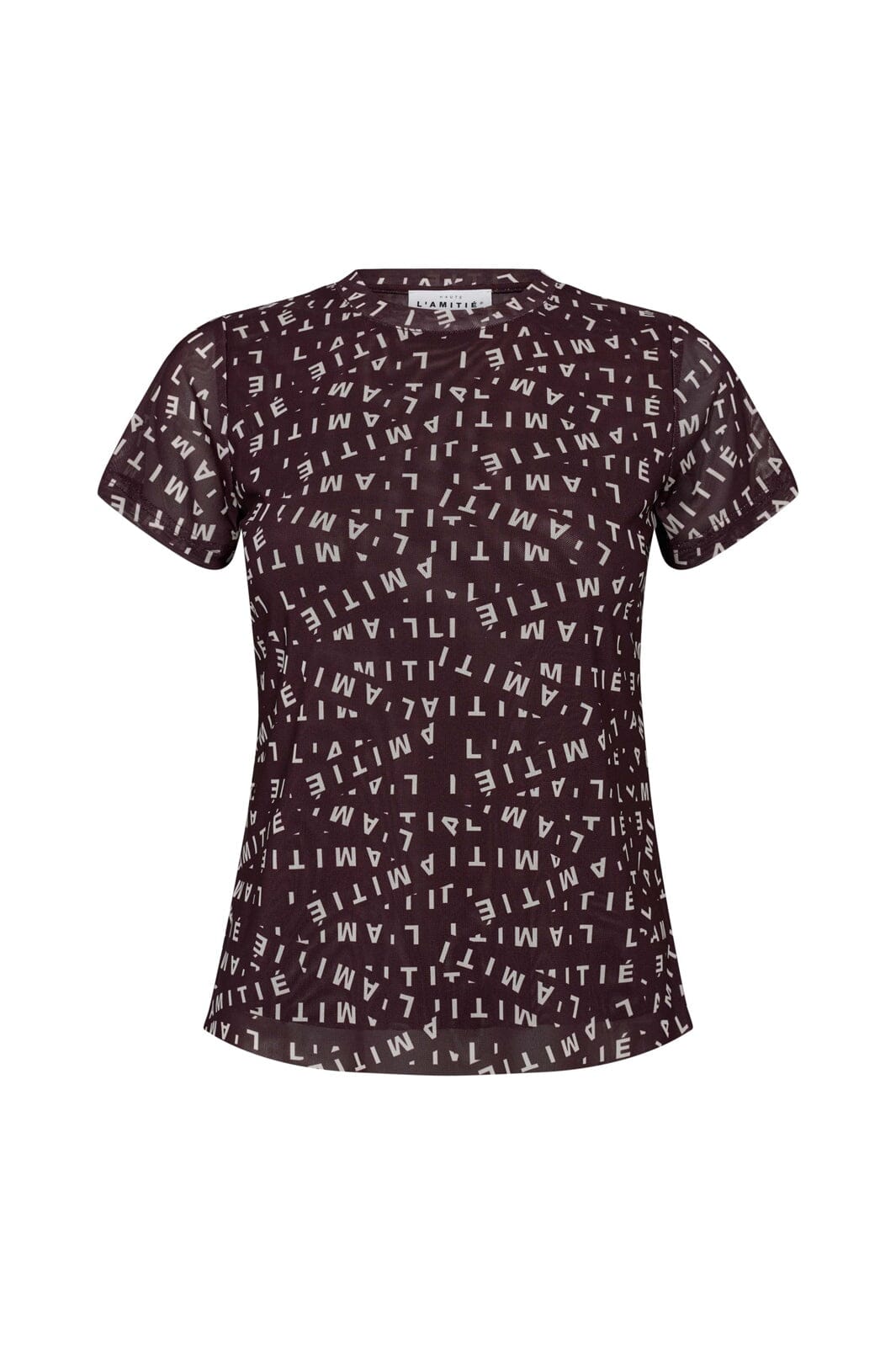 Haute L'Amitié - L'Amitié Mesh Logo Tee HL10127 - Amarone
