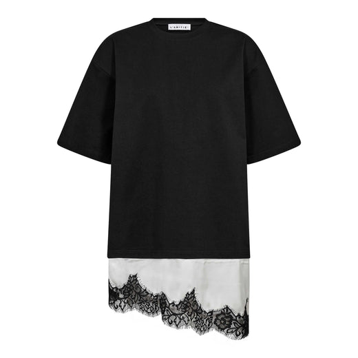 Haute L'Amitié - Loose Mix Lingerie Tee HL10718 - Black T-shirts 