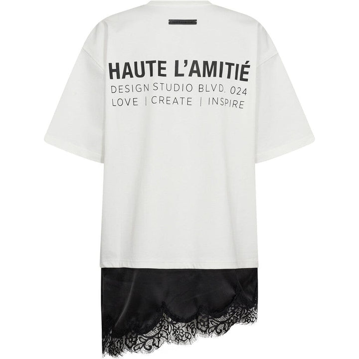 Haute L'Amitié - Loose Mix Lingerie Tee HL10718 - Off-White T-shirts 