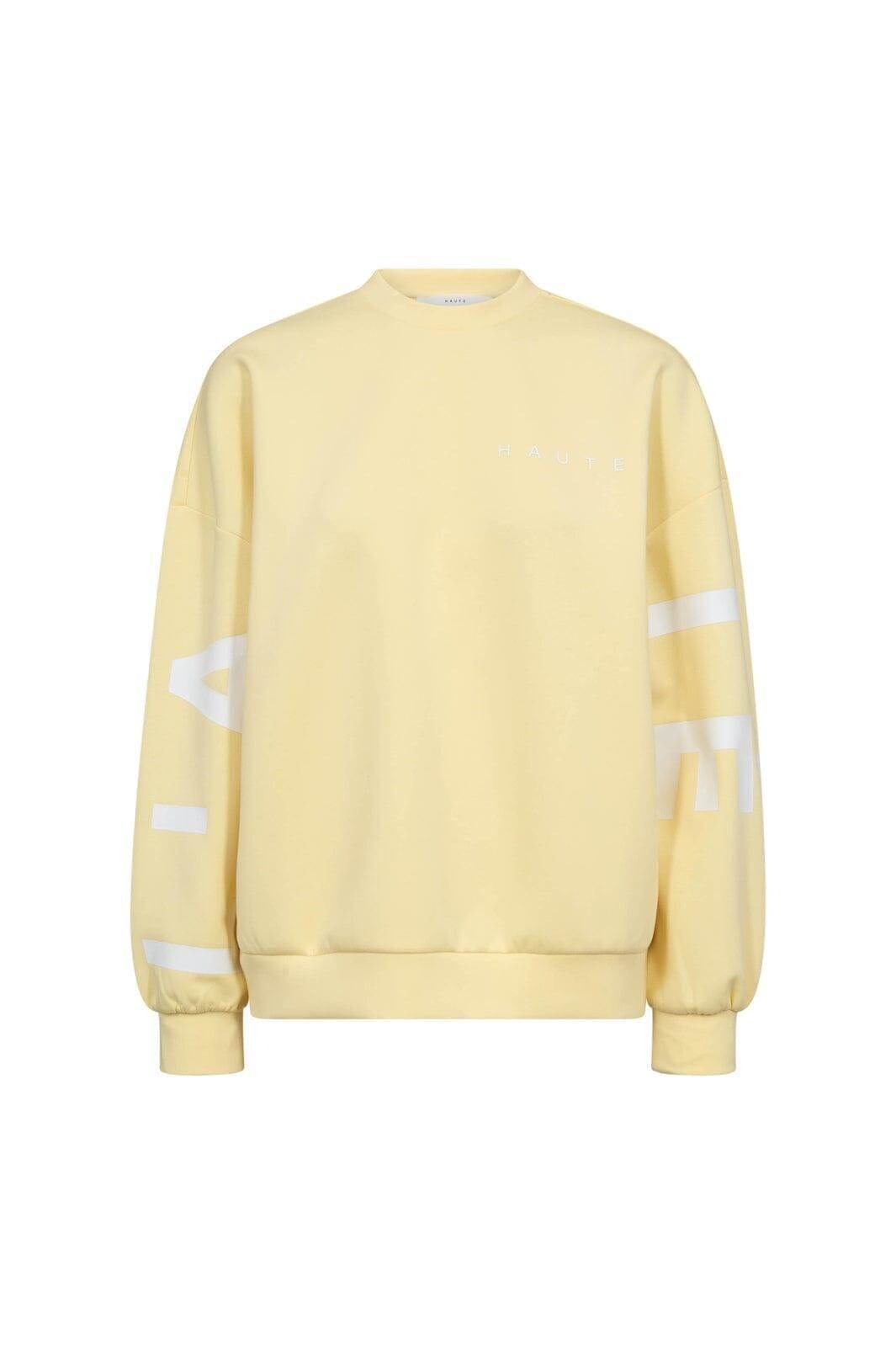 Haute L'Amitié - Maxi Split Logo Sweat HL10413 - Pale Yellow
