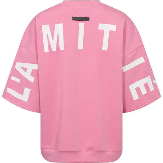 Haute L'Amitié - Maxi Split Ss Logo Sweat HL10461 - Candyfloss Sweatshirts 