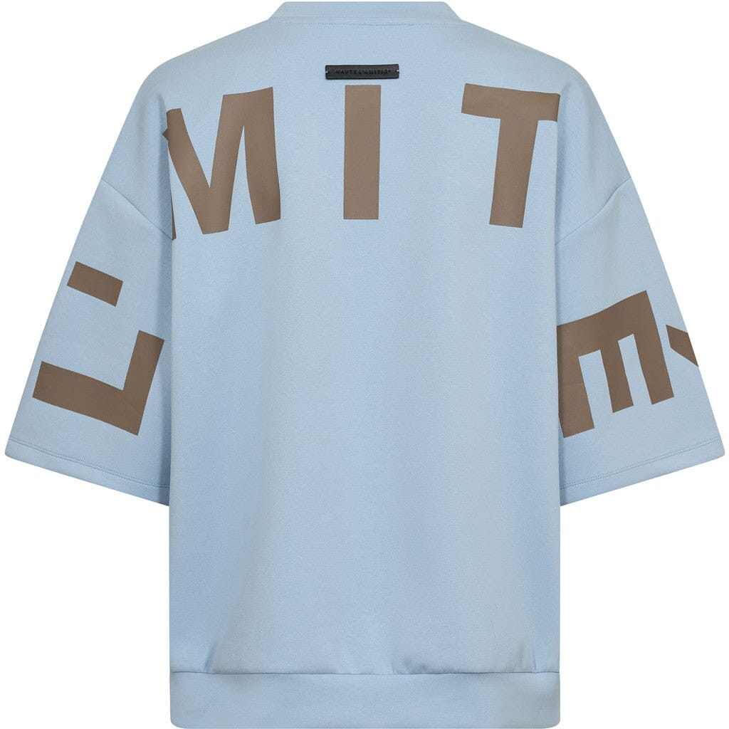 Haute L'Amitié - Maxi Split Ss Logo Sweat HL10461 - Pale Blue Sweatshirts 