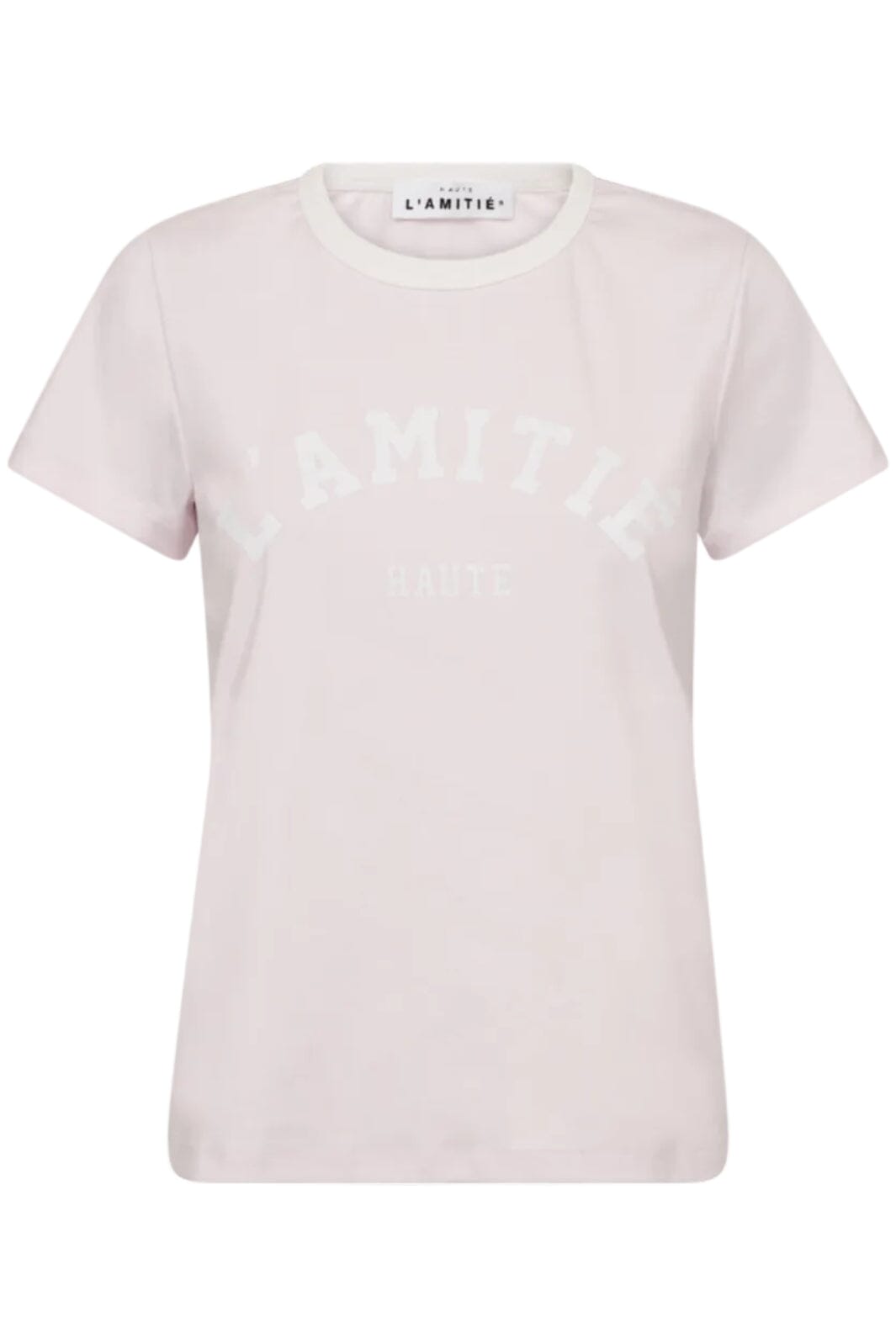 Haute L'Amitié - Neckline Logo Tee HL10006 - Iced Rose T-shirts 