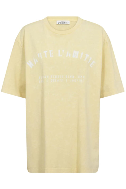 Haute L'Amitié - Noma Acid Curve Studio Tee HL10607 - Pale Acid Yellow T-shirts 