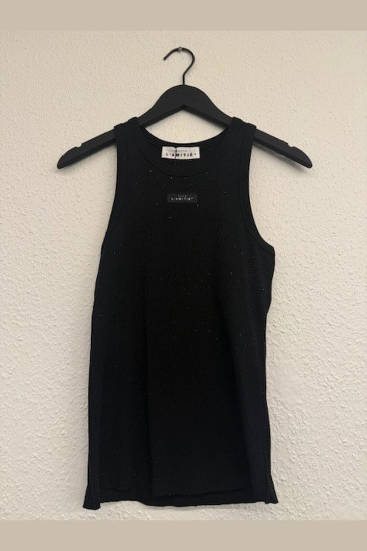Haute L'Amitié - Rib Badge Stone Tank HL10707 - Black