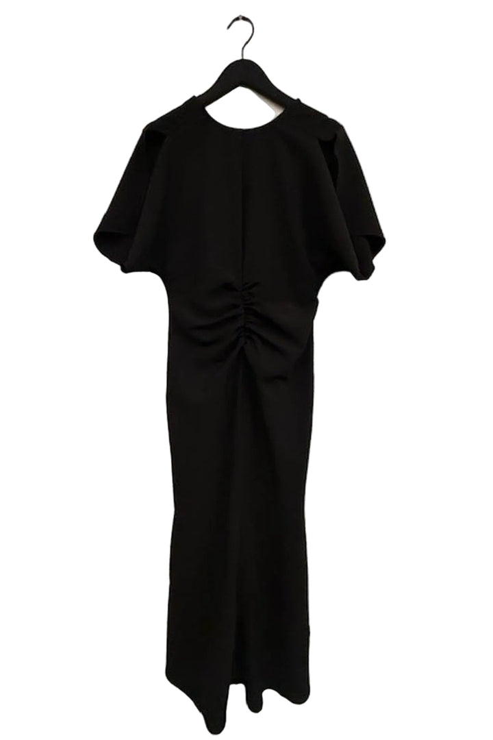 Haute L'Amitié - Satari Long Gather Dress HL10630 - Black