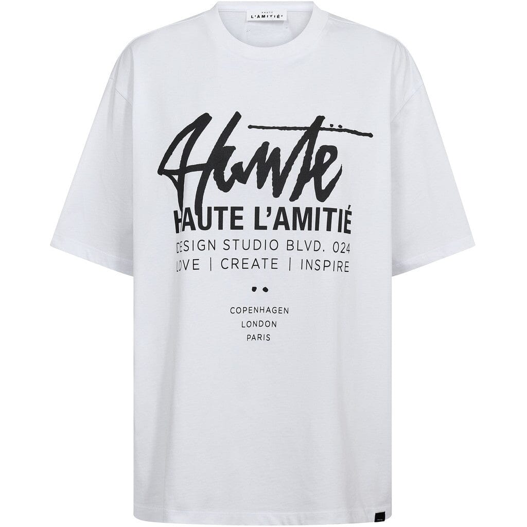 Haute L'Amitié - Studio Loose Tag Tee HL10758 - White T-shirts 