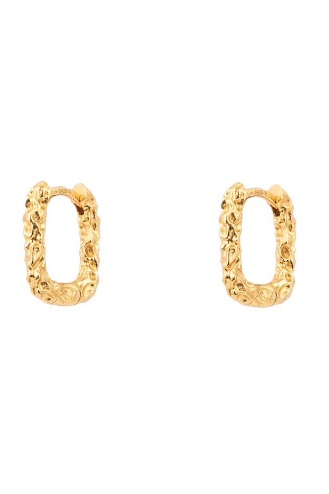 House Of Vincent - Riddle Hoop Earrings - Gilded