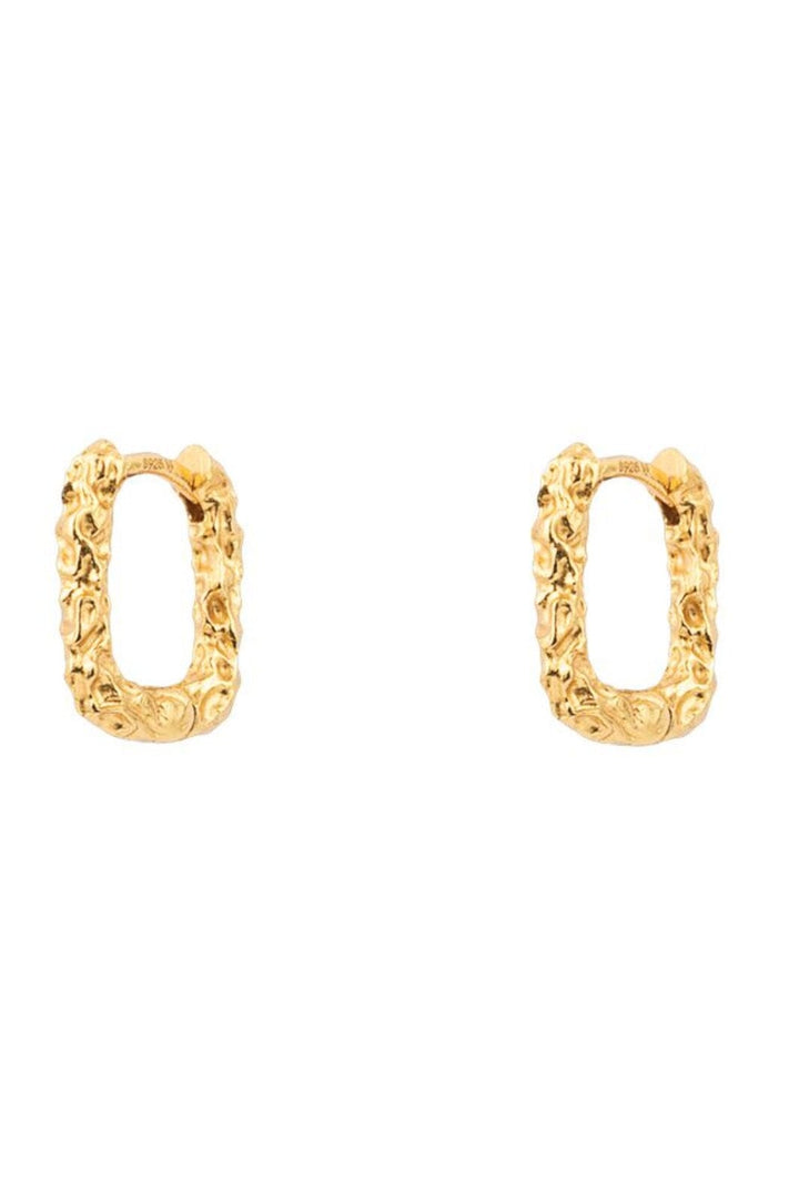 House Of Vincent - Riddle Hoop Earrings - Gilded