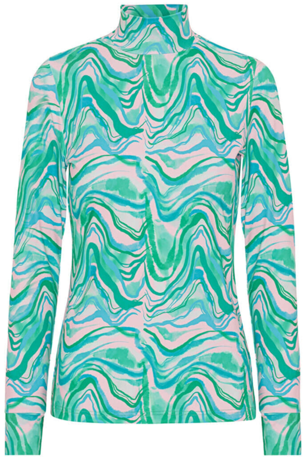 Hunkøn - Gina blouse - Green Swirl Art Print