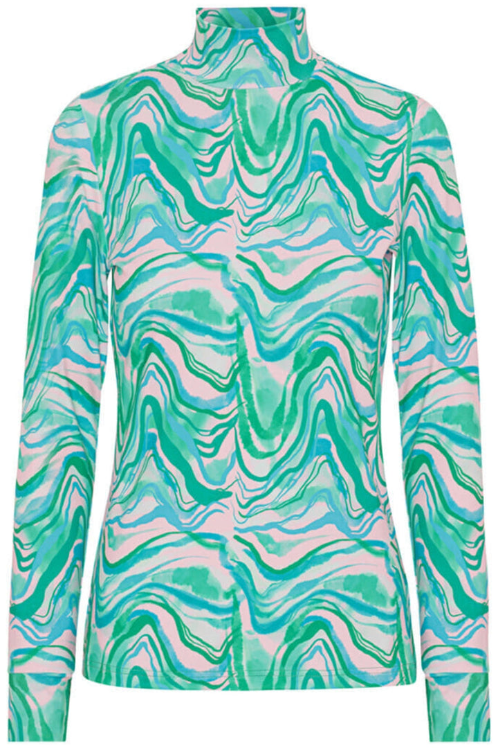 Hunkøn - Gina blouse - Green Swirl Art Print