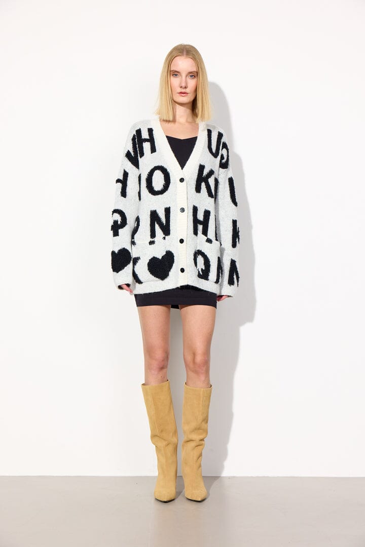 Hunkøn - Jenny Knit Cardigan 25681 - White