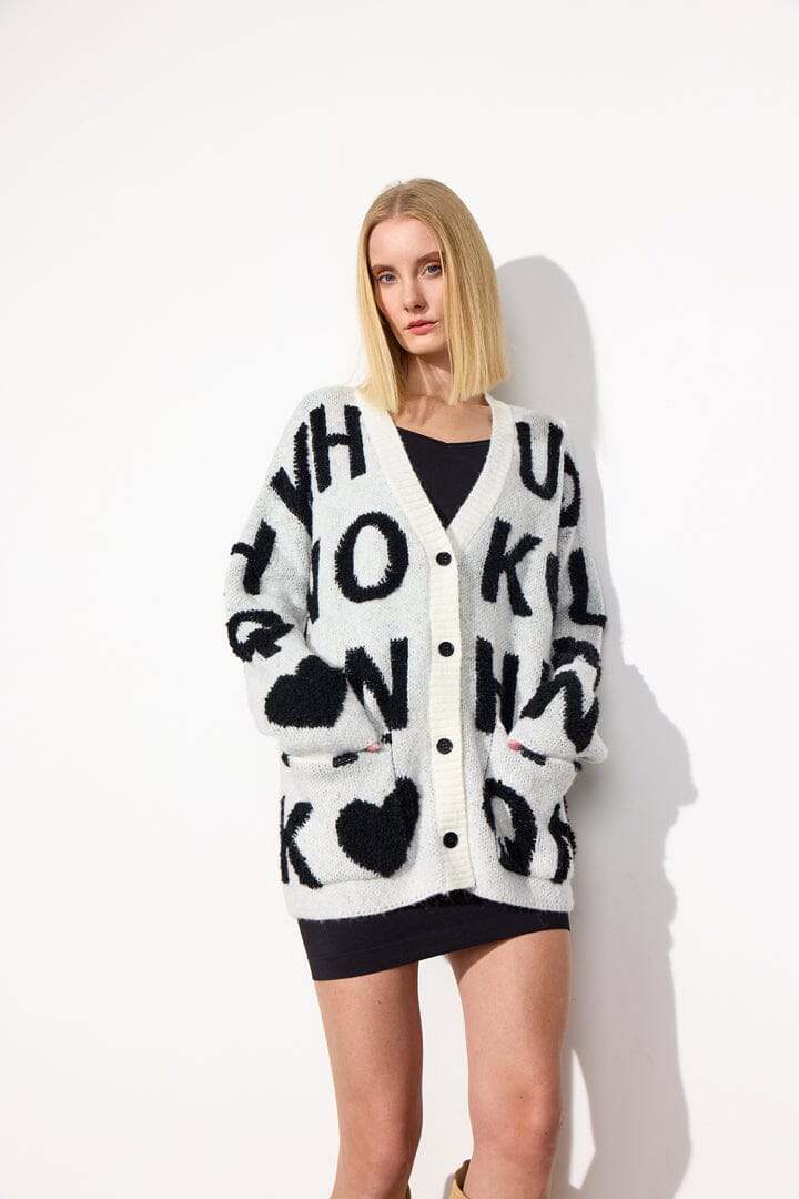 Hunkøn - Jenny Knit Cardigan 25681 - White