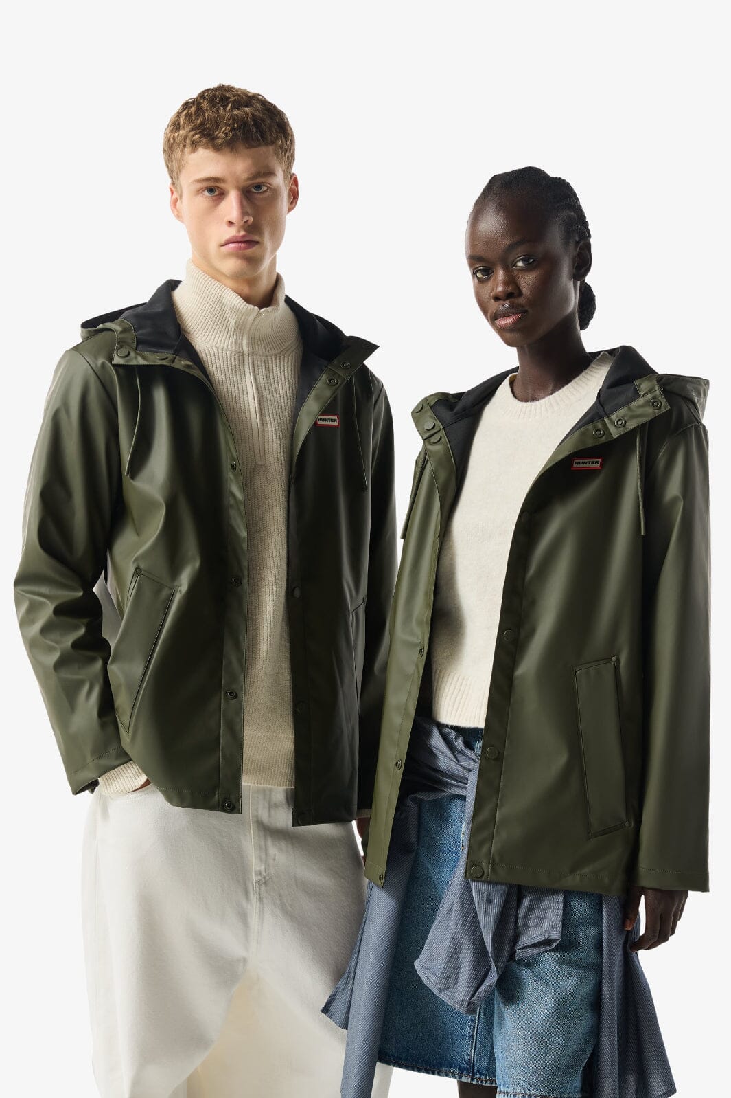 Hunter - Izzy Pu Hooded Jacket Haru0012251km - Kambaba Regnjakker 