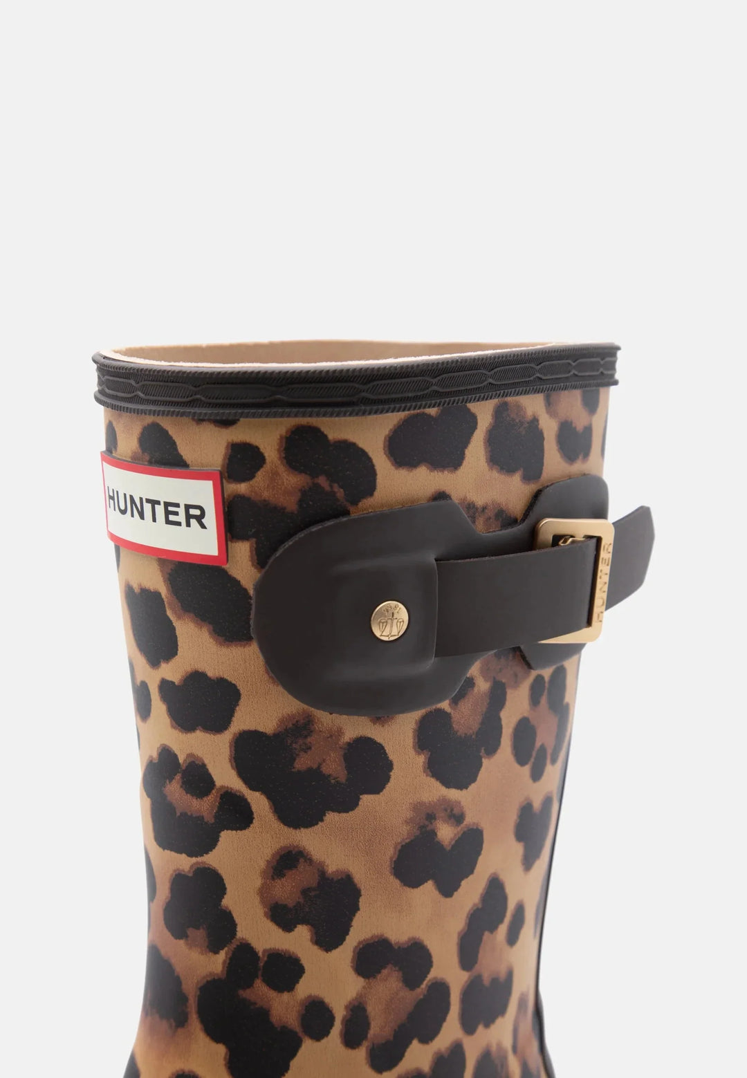 Hunter - Womens Original Short Leopard Boot Hfrw0010261lo - Leopard Print/chocolate Brown Gummistøvler 