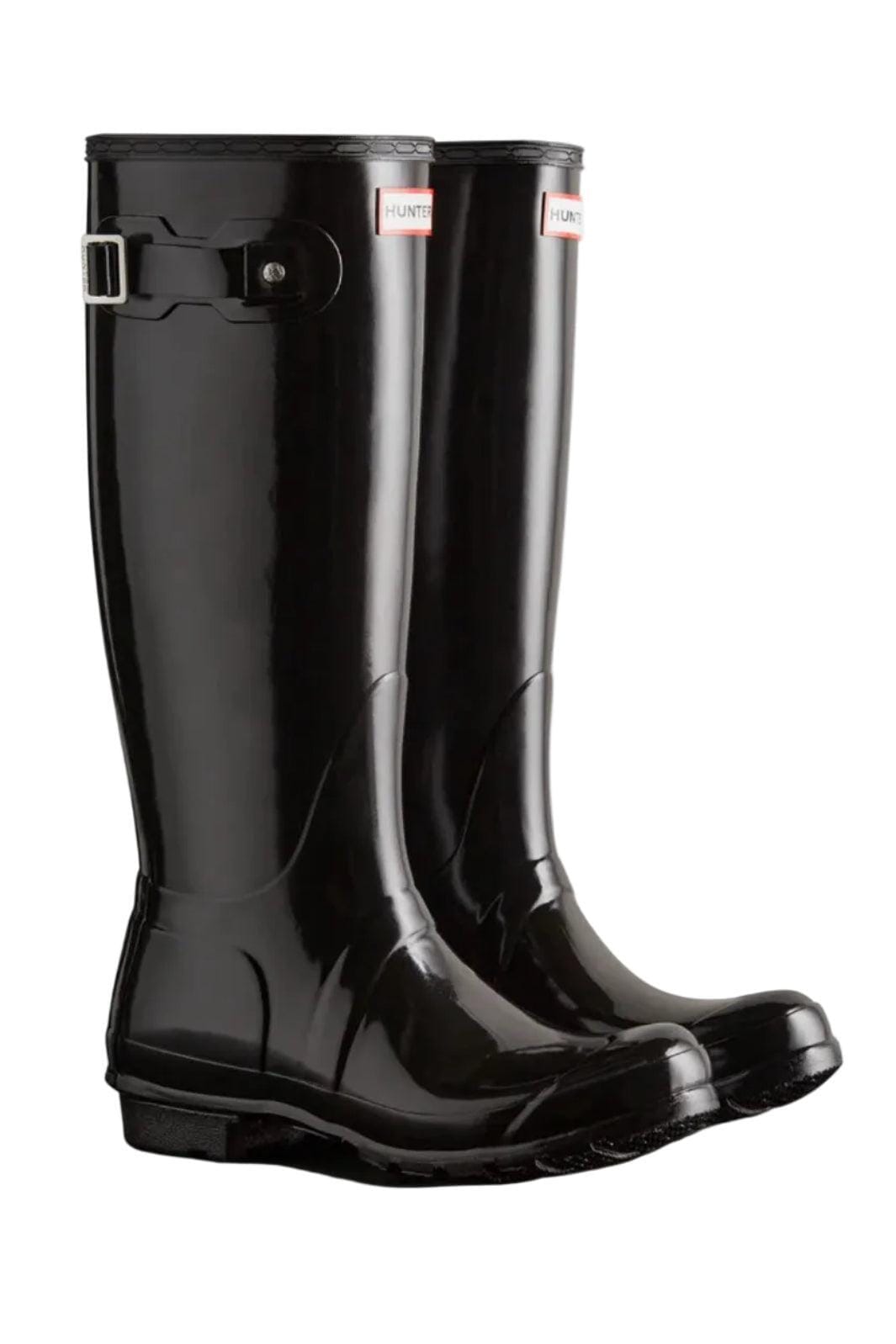 Hunter - Womens Original Tall Gloss Boot Wft1000rglblk - Black Gummistøvler 