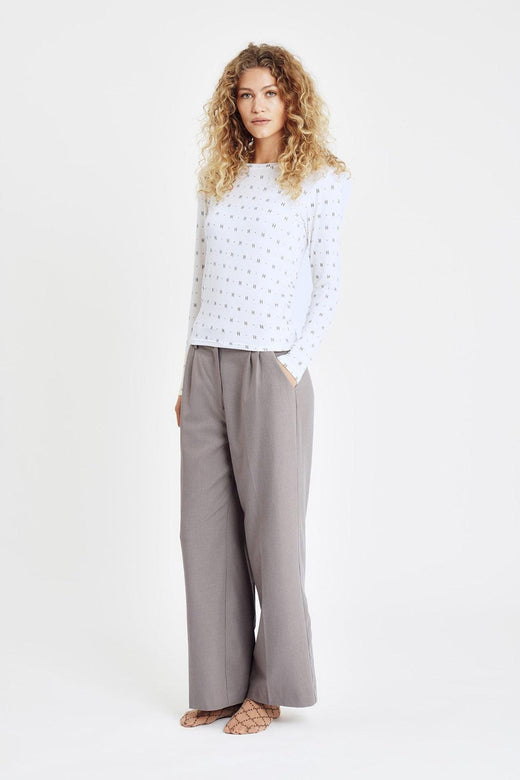 Hype The Detail - Htd Tee L/S Cashmere-Blend 650-14 - 1 - Hvid Bluser 