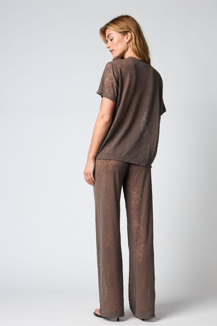 Hype The Detail - Lace Tee Oversiz 852-25 - 2 - Brun T-shirts 