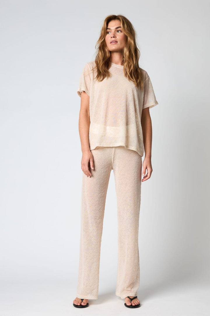 Hype The Detail - Lace Tee Oversiz 852-25 - 3 - Powder T-shirts 