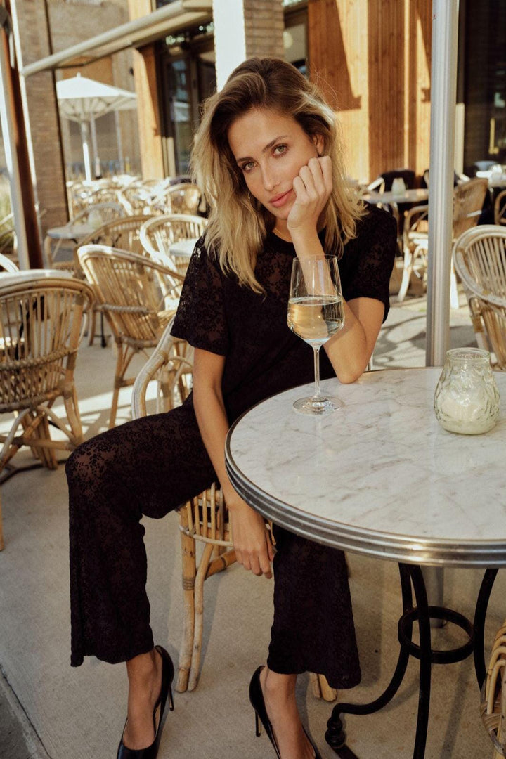 Hype The Detail - Lace Tee Oversiz 852-25 - 9 - Black T-shirts 