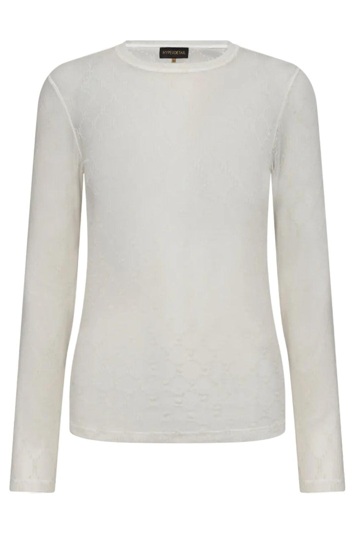 Hype The Detail - Mesh Blouse 300-1400 - 1 - Hvid Bluser 