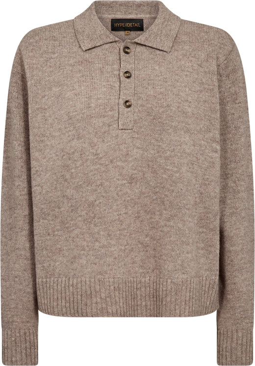 Hype The Detail - Polo 930-35 - 4 - Sand Strikbluser 