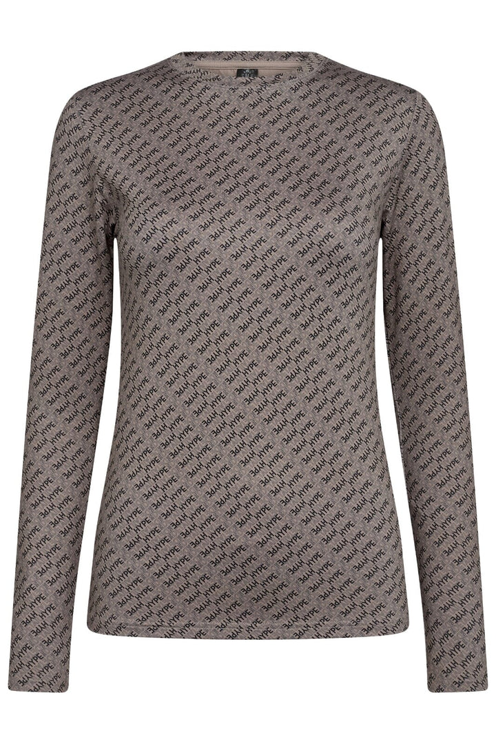 Hype The Detail - Printed Blouse - 39 Beige