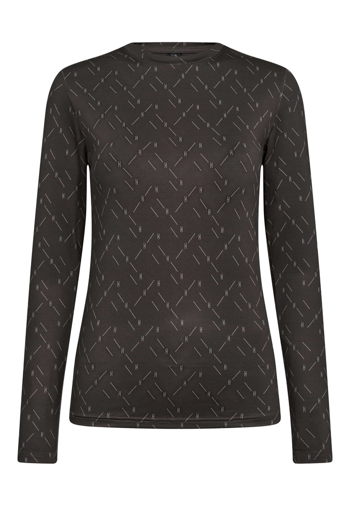 Hype The Detail - Printed Blouse - 40 Brun