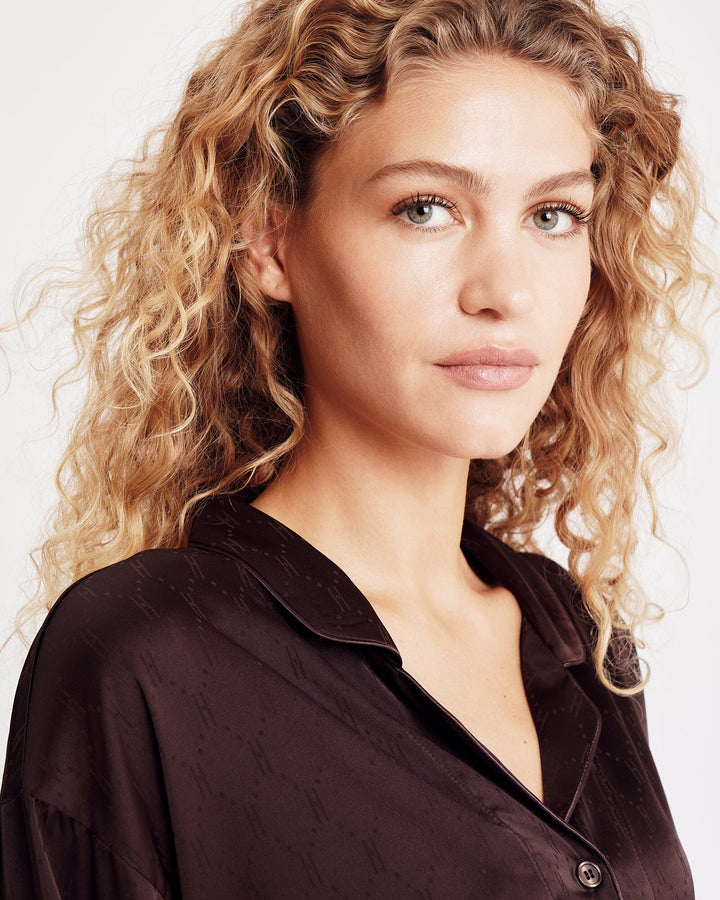 Hype The Detail - Satin Pyjamas 800-43 - 8989 - Brun Nattøj 