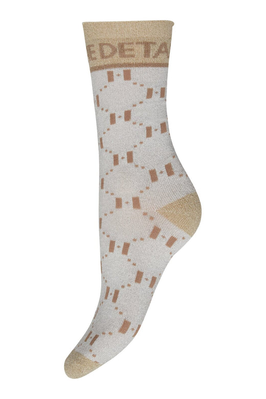 Hype The Detail - Sock W/Lurex 21563-75 - 1102 - Ivory Strømper 