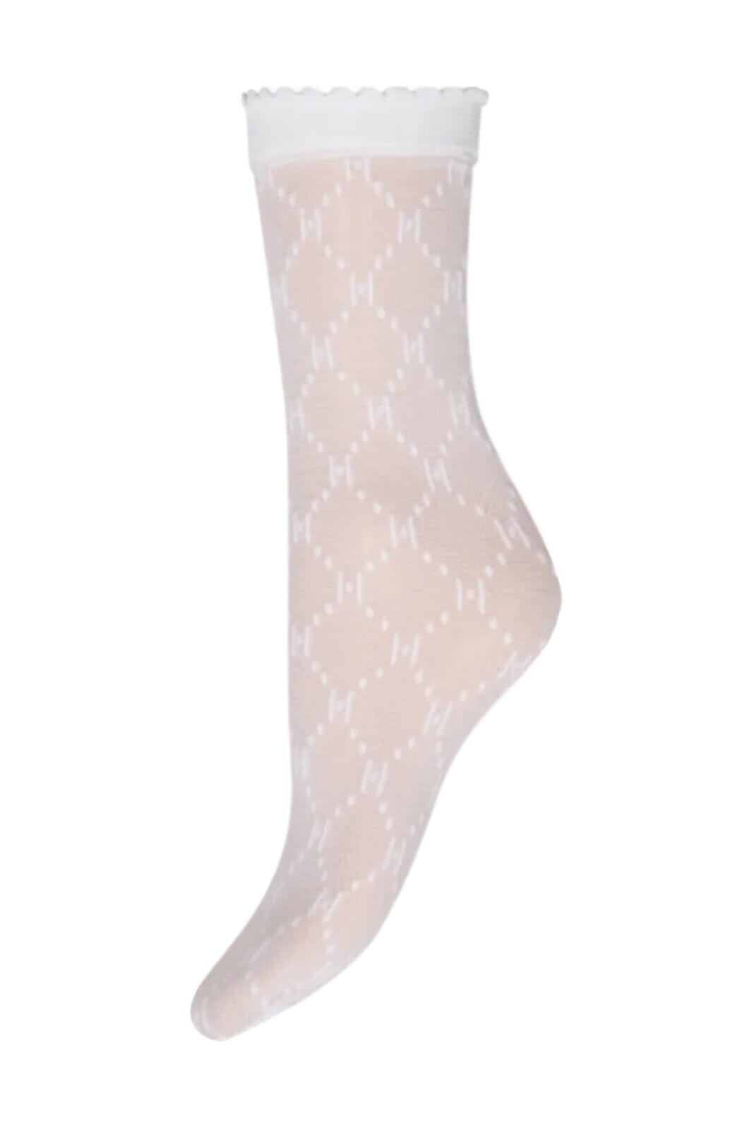 Hype The Detail - Socks Logo 25Den 21113-75 - 9001 - Hvid-Hvid Strømper 