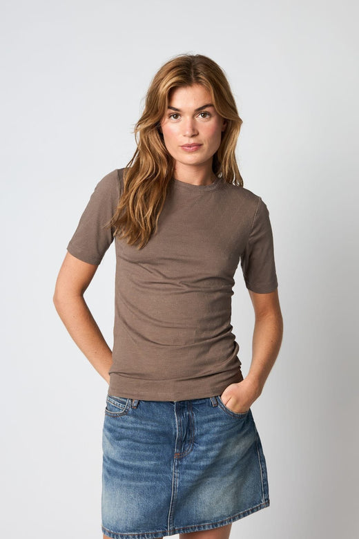 Hype The Detail - Tee S/S, Cotton 600-2 - 2 - Brun T-shirts 