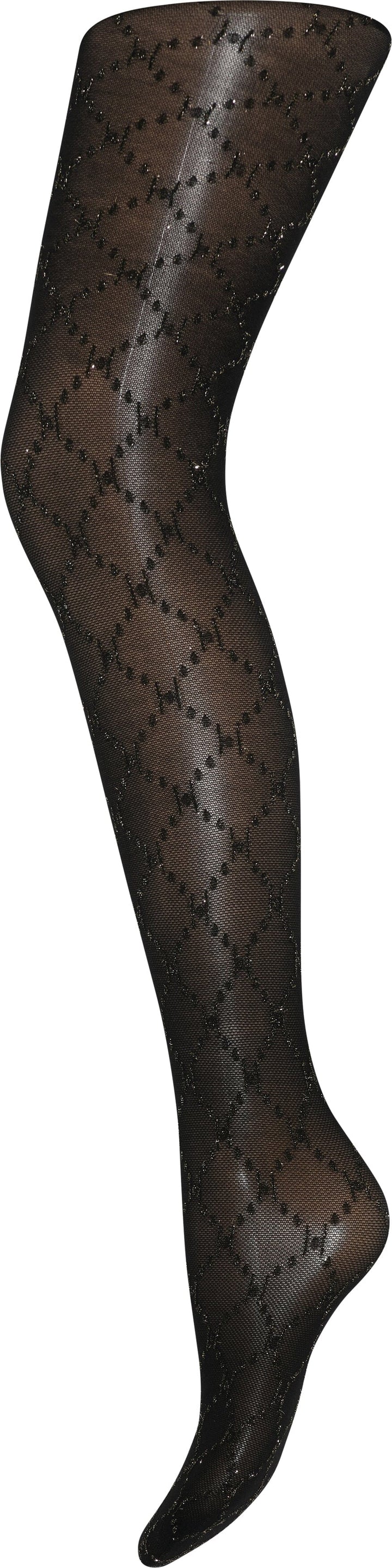 Hype The Detail - Tight Logo Glitter - Golden Strømpebukser 