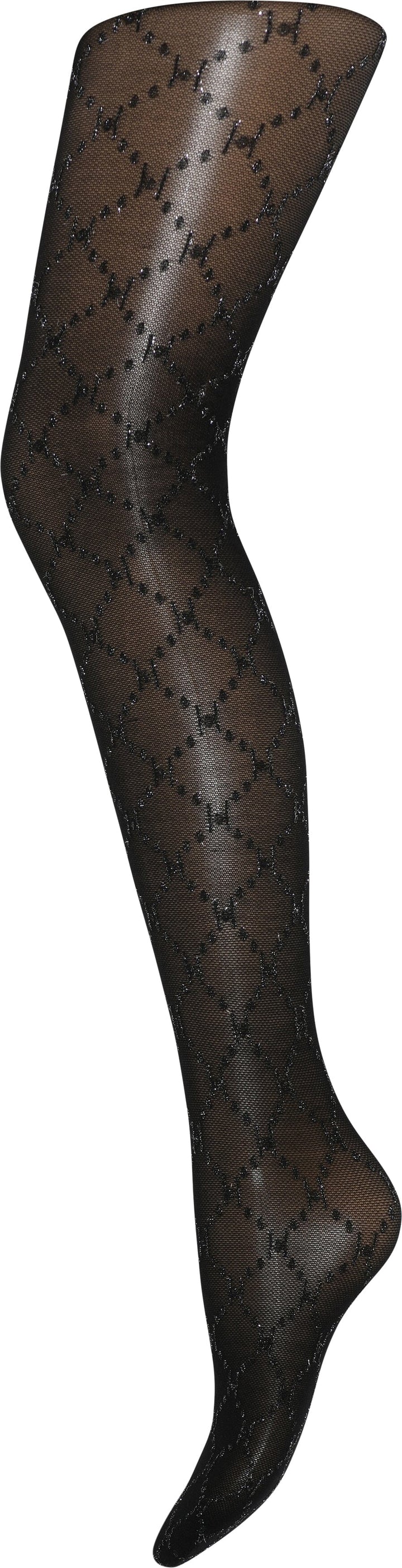 Hype The Detail - Tight Logo Glitter - Grey Strømpebukser 
