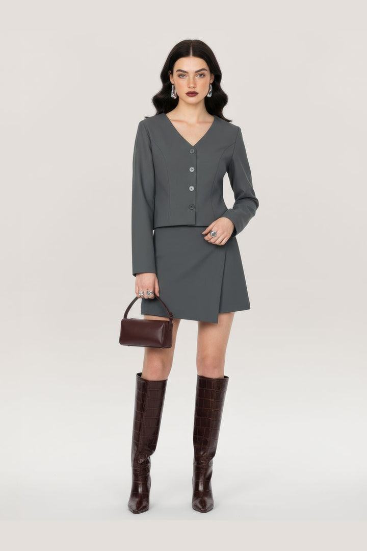 Hypedrop - Hdpaula V-Neck Blazer 32000140 - 5099873 - Abalone Shell