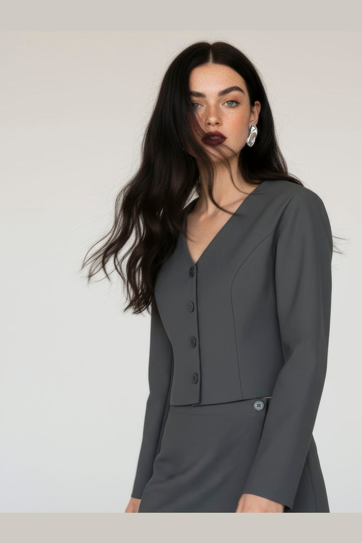 Hypedrop - Hdpaula V-Neck Blazer 32000140 - 5099873 - Abalone Shell