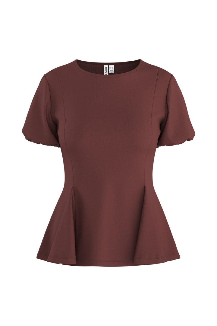 Hypedrop - Hdtamara Ss Peplum Top 32000271 - 5272516 - Rum Raisin