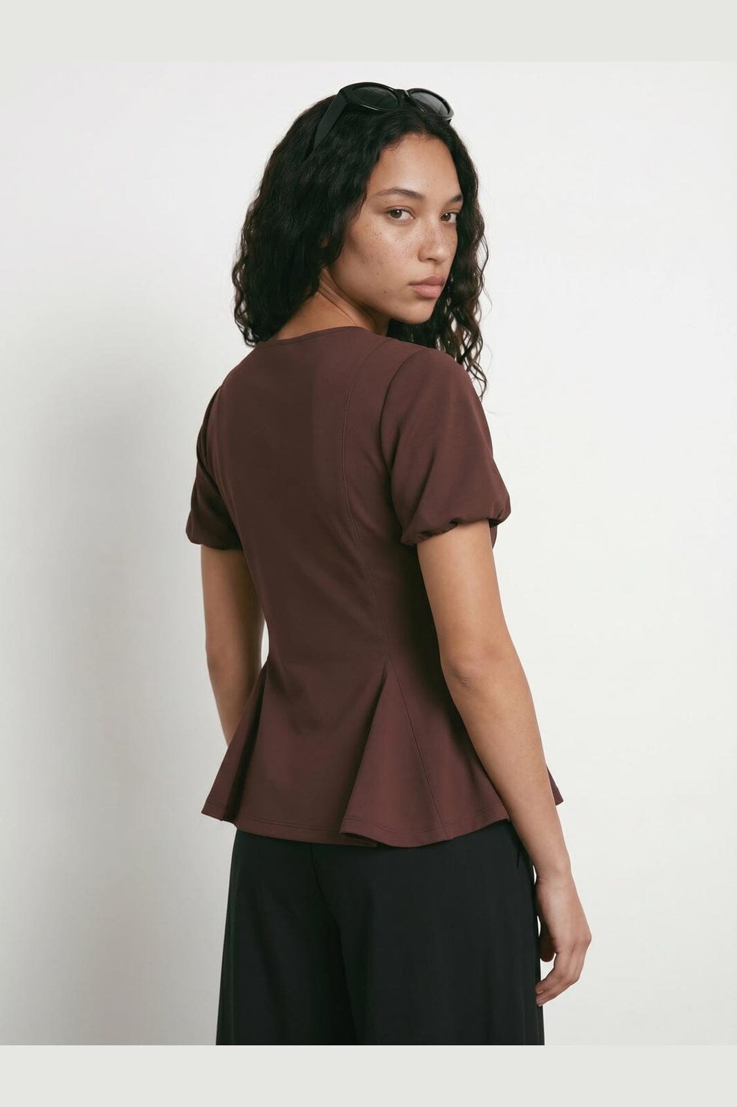 Hypedrop - Hdtamara Ss Peplum Top 32000271 - 5272516 - Rum Raisin