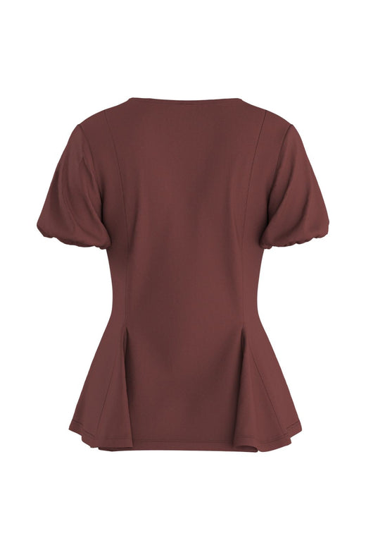 Hypedrop - Hdtamara Ss Peplum Top 32000271 - 5272516 - Rum Raisin