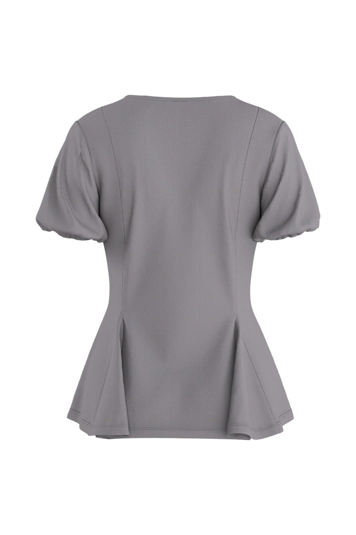 Hypedrop - Hdtamara Ss Peplum Top 32000271 - 5272517 - Steel Gray