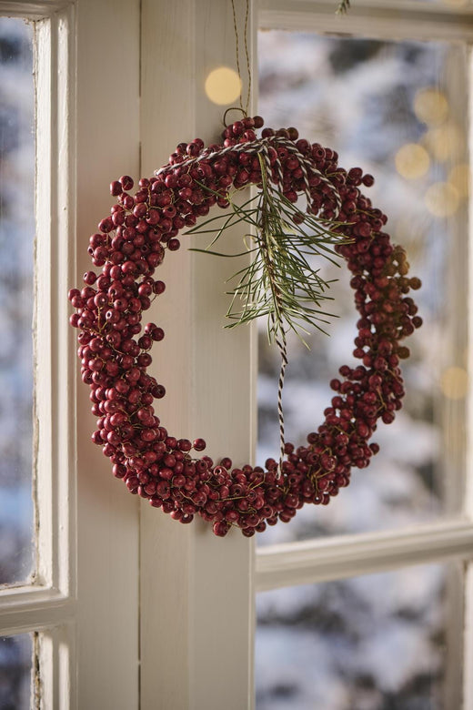 Ib Laursen - Krans M/træperler Stillenat Håndlavet - 57296-33