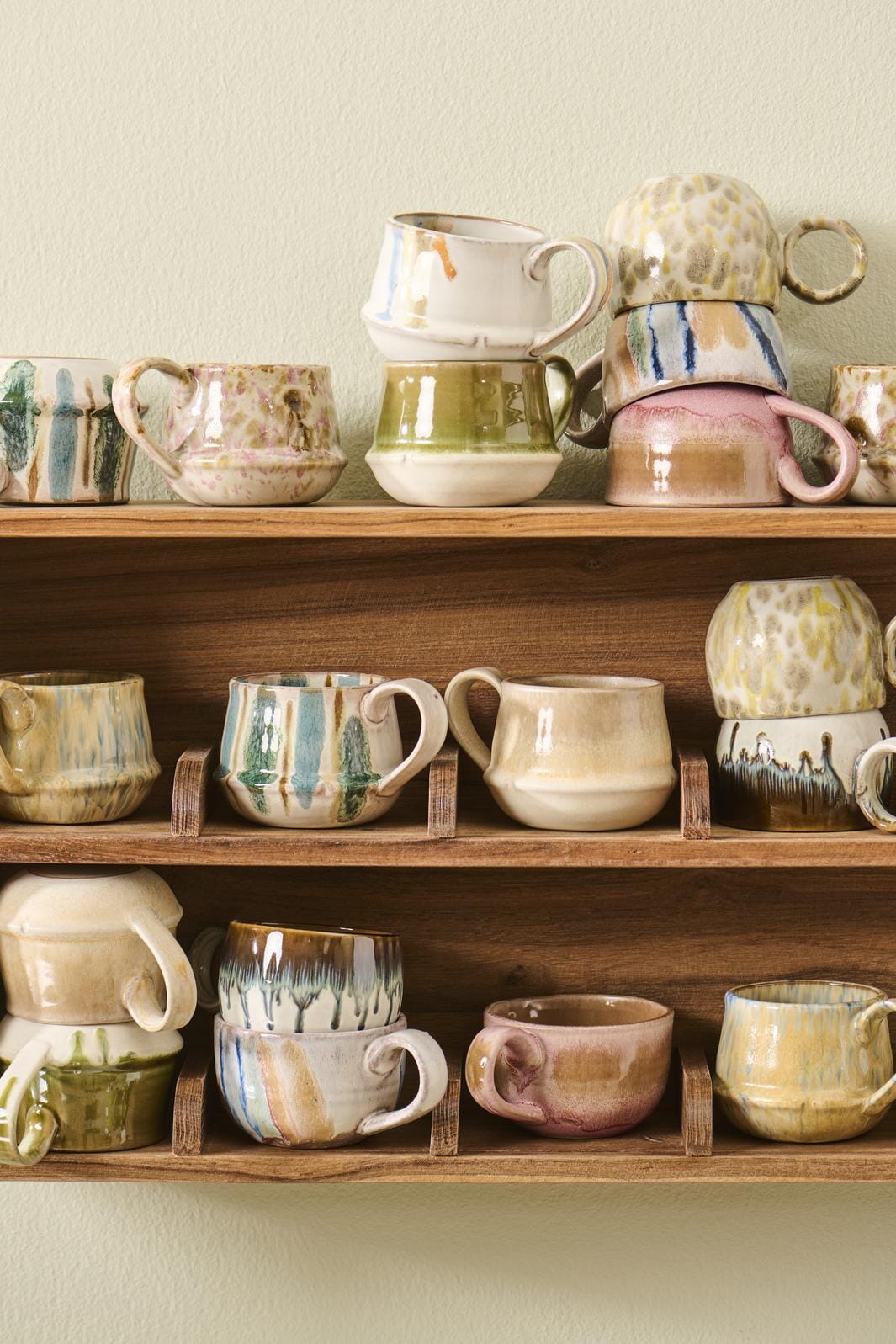 Ib Laursen - Krus m/hank Kalmar rosa og brunt farvespil - Stentøj - 24019-00