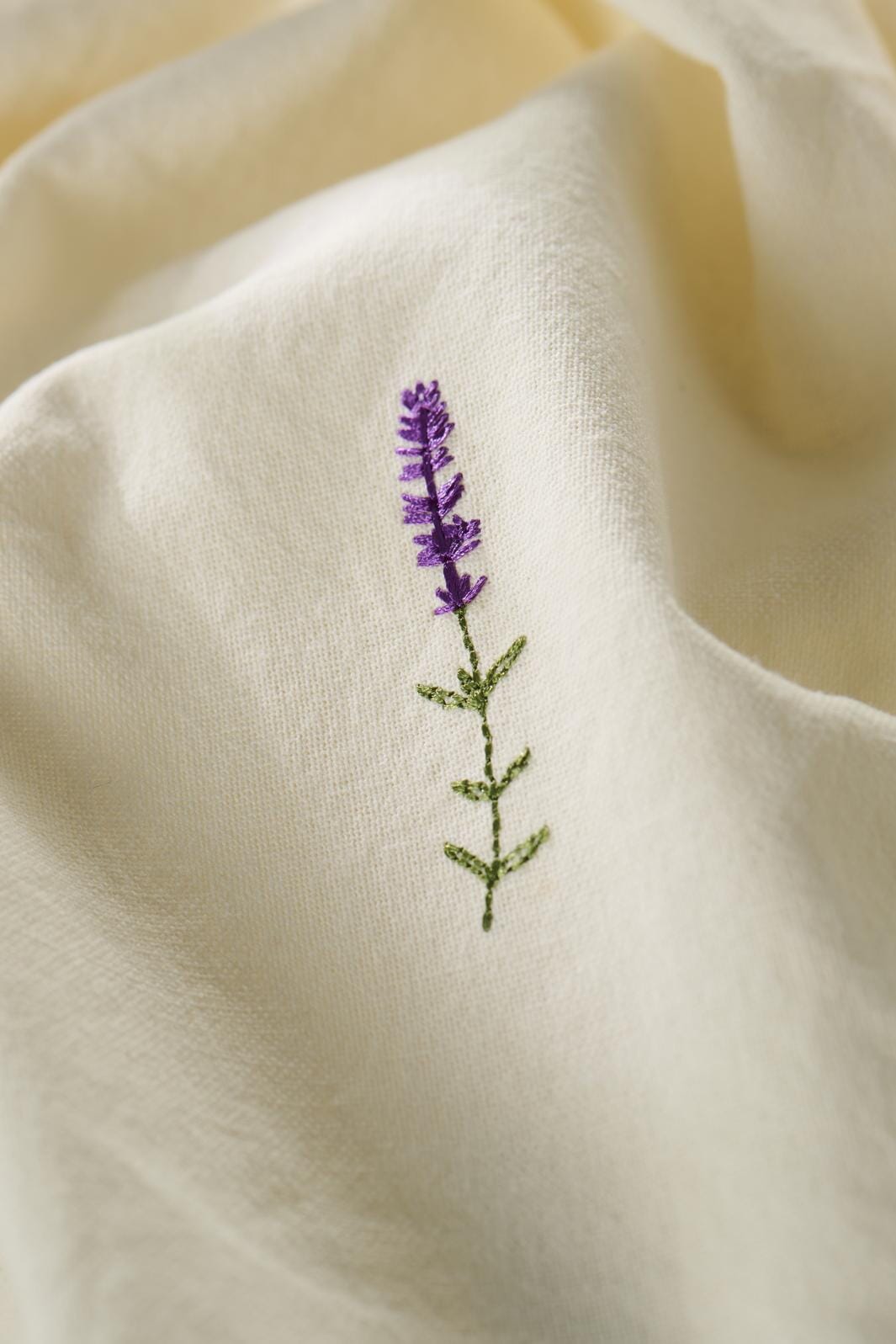 Ib Laursen - Stofserviet Flora m/lavendel butter cream - Bomuld, Polyester - 63030-82