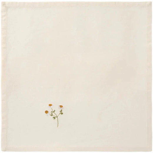 Ib Laursen - Stofserviet Flora M/marguerit Butter Cream - 63032-82 Køkkentilbehør 