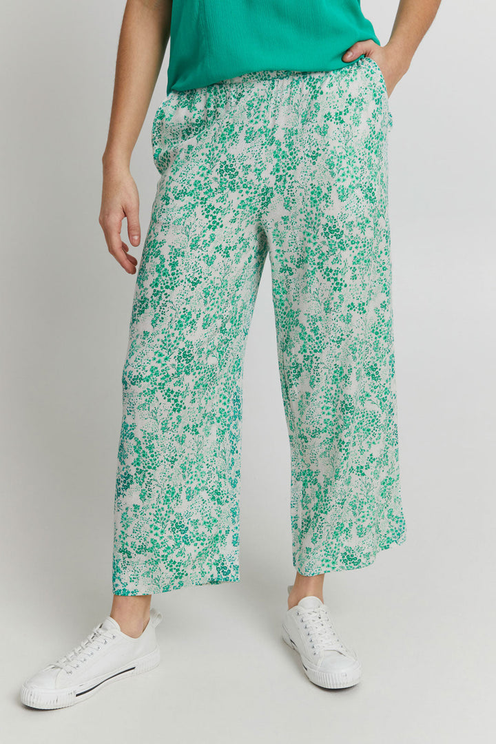 Ichi - Ihmarrakech Aop Pants3 - Holly Green