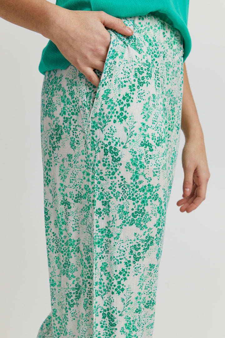 Ichi - Ihmarrakech Aop Pants3 - Holly Green